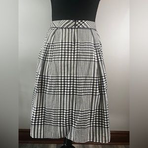 Odille skirt for Anthropologie- Pleated Blue check- Like New- size 0